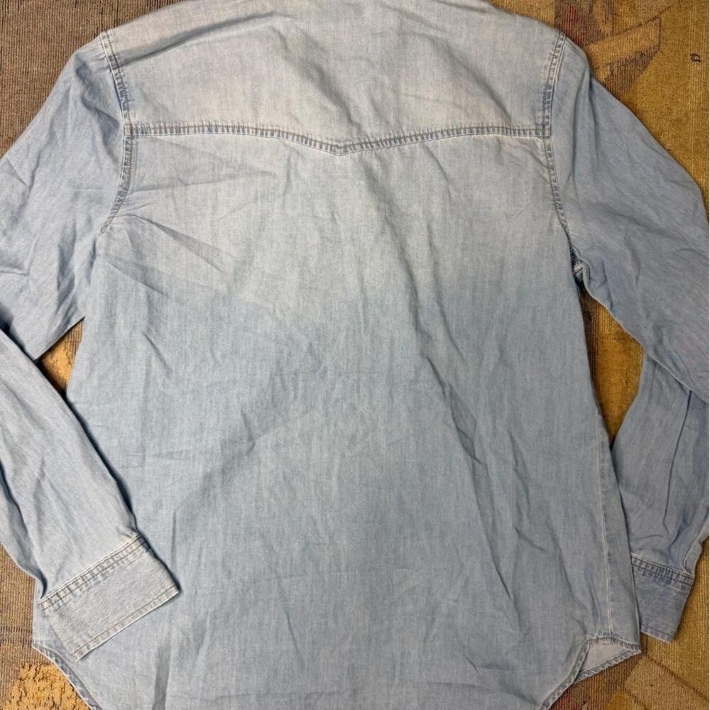 Ana Blue Denim Button Up Shirt - Picture 2 of 5